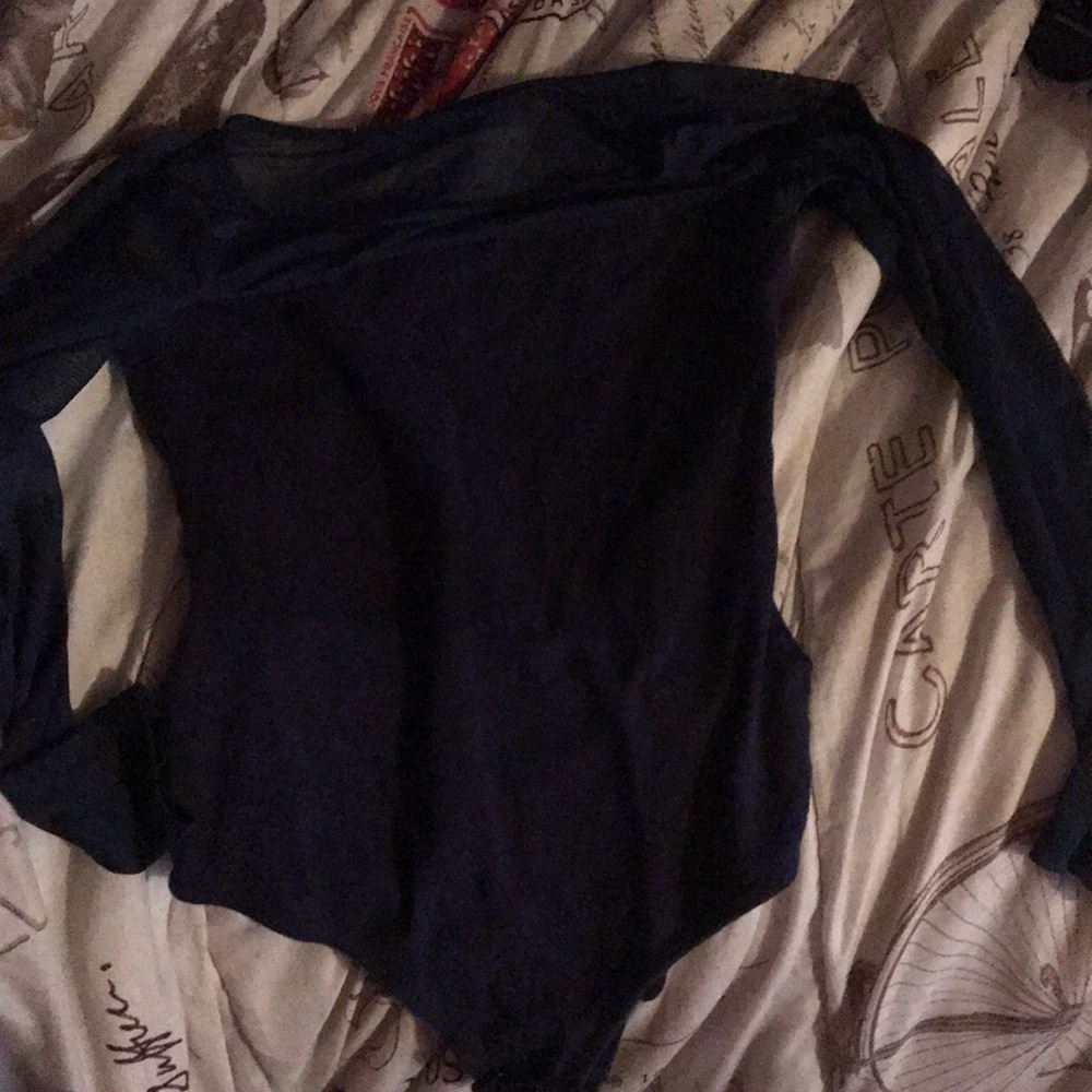 Blue see through top